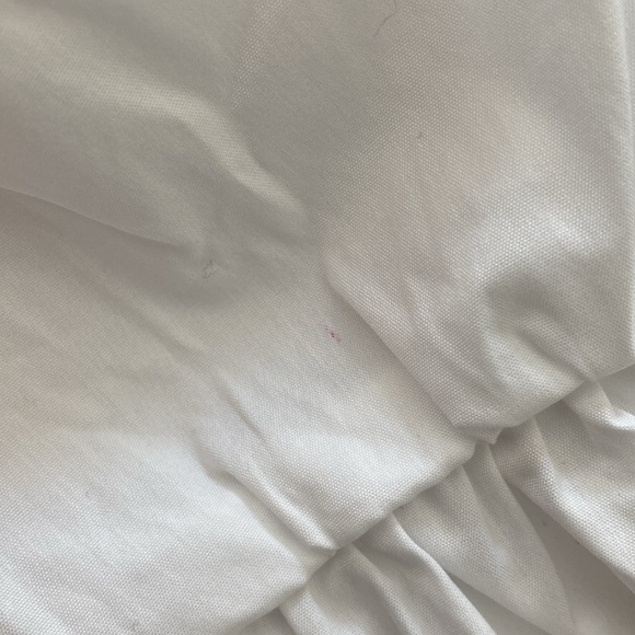 Chico's Size 4, XXL, Knit Woven Tier Alabaster Blouse, Wide ruffle bell sleeves - Picture 12 of 12